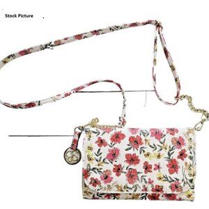Jessica Simpson Bag Wallet Poises with Floral Print Chain Detail